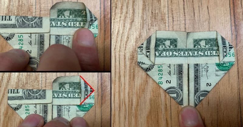 Dollar Bill Origami Heart 6