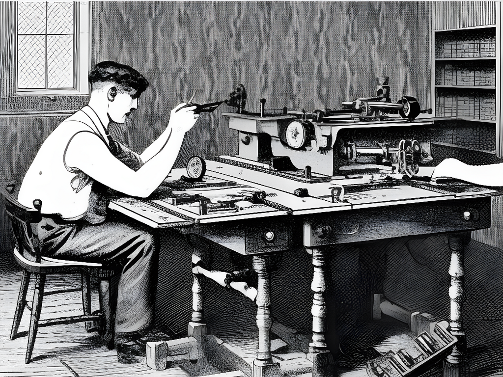 a man learning morse code