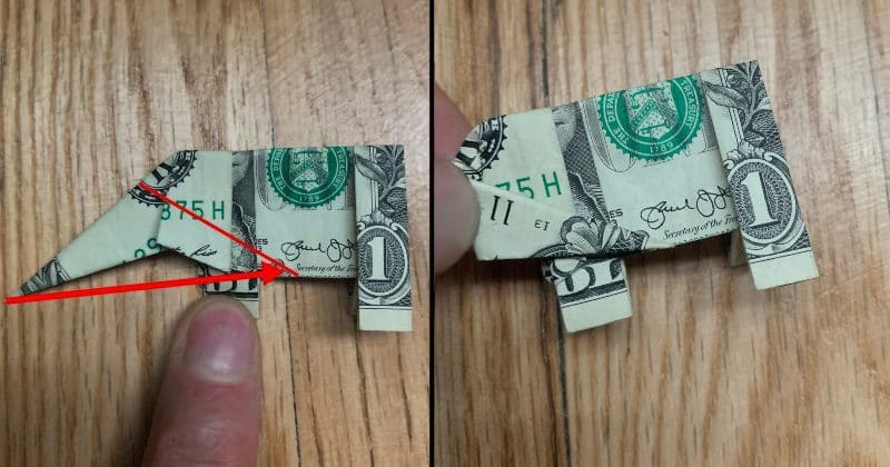 Dollar Bill Origami Elephant 19a