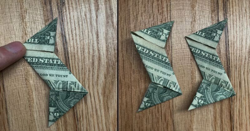 Dollar Bill Origami Ninja Star 12