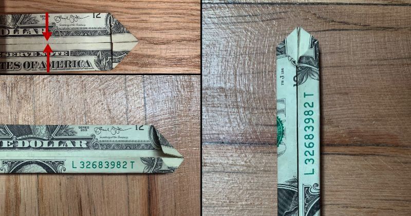 Dollar Bill Origami Sword 5