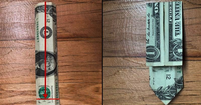 Dollar Bill Origami Sword 7