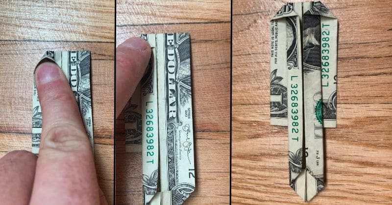 Dollar Bill Origami Sword 9