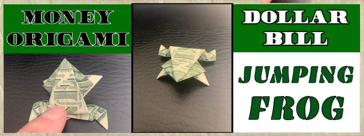 origami frog dollar bill