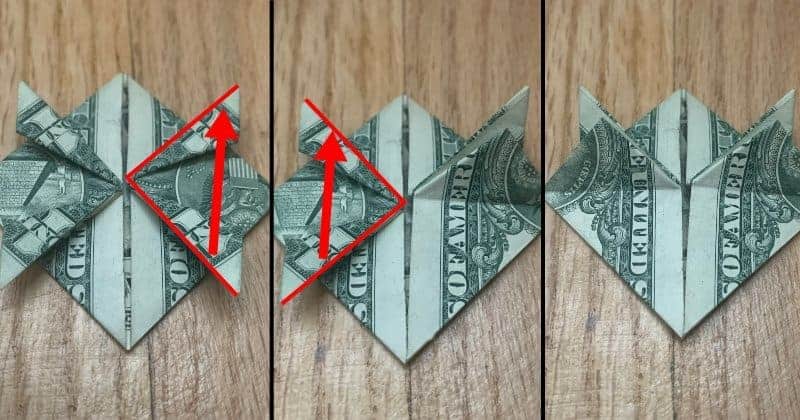 origami frog dollar bill