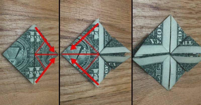 Dollar Bill Origami Frog Step 8
