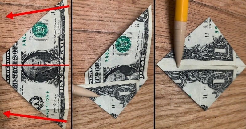 Dollar Bill Origami Sailboat 4