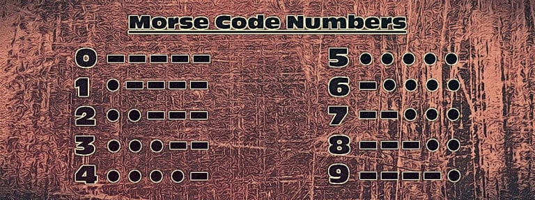 Morse Code Numbers, Punctuation, & Special Characters