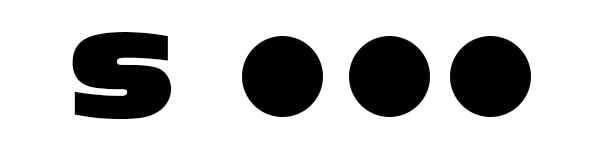 S in Morse code is three dots.