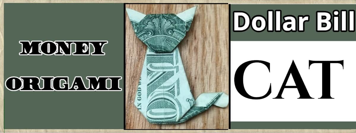 dollar bill origami cat