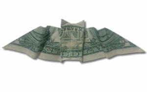 origami money bat