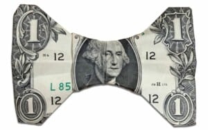 origami money bow tie