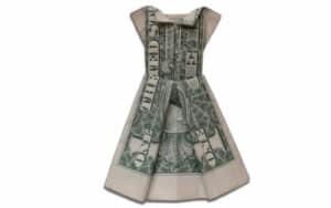 origami money dress