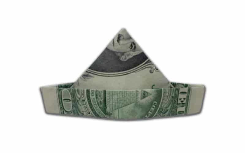 origami money hat