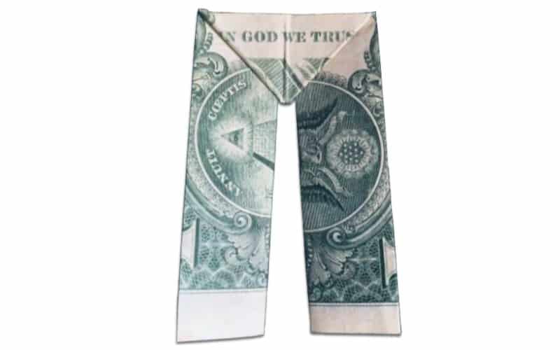 origami money pants