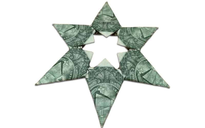 origami money star