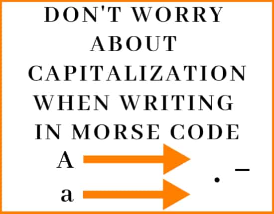 writing in morse code rule5