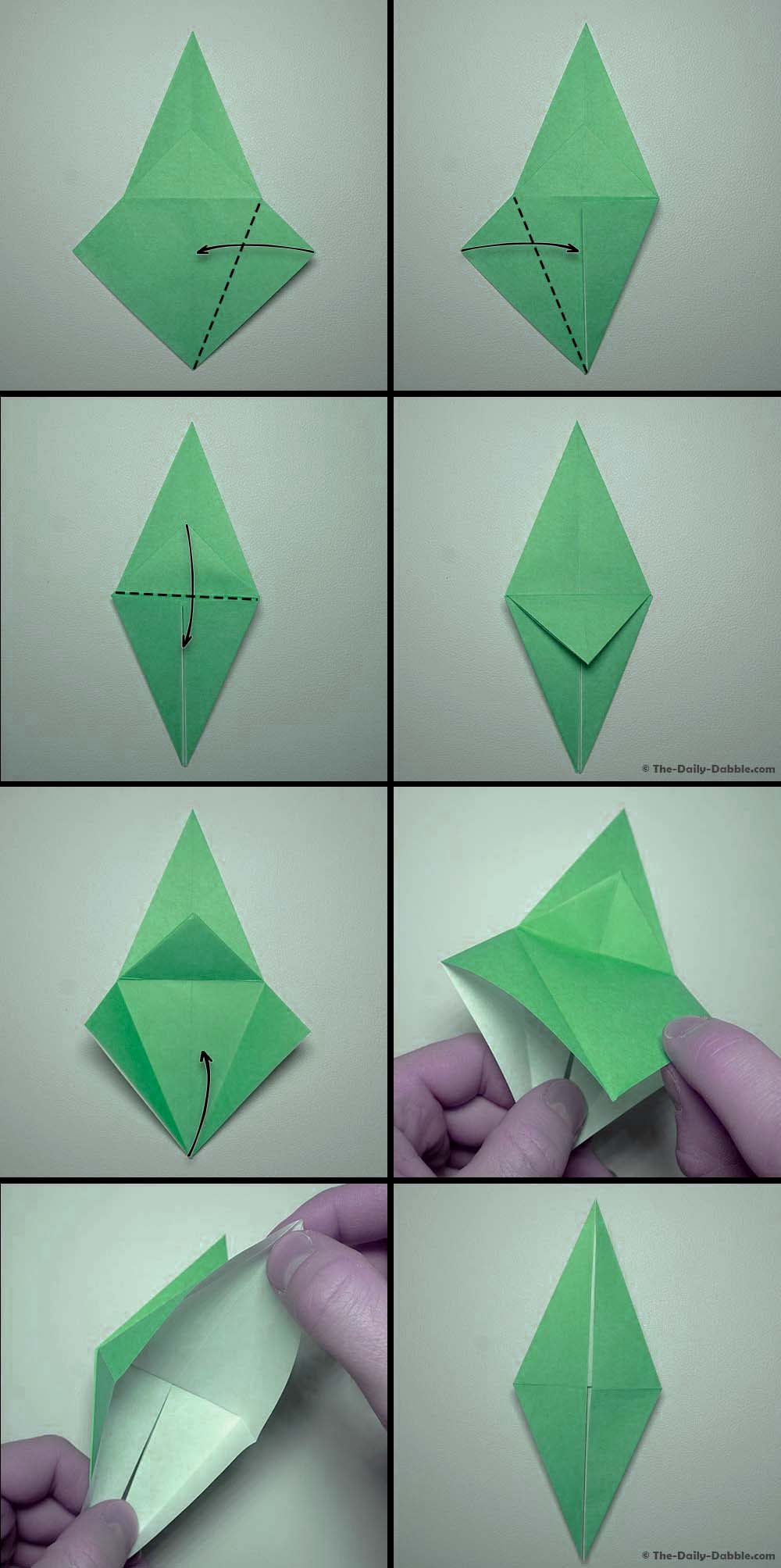 origami bird base step 10