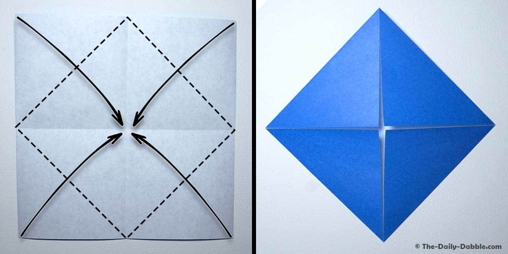 origami blintz base step 4