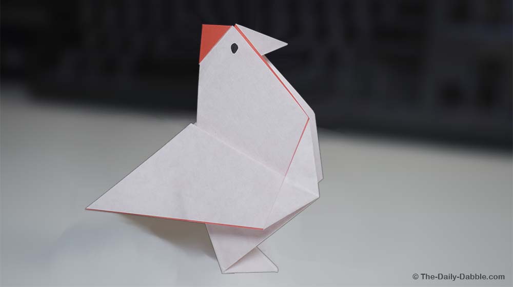 origami chicken complete