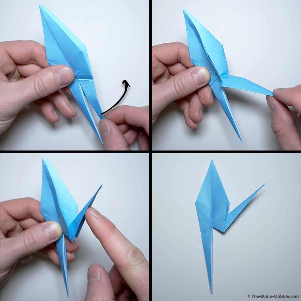origami crane step 16