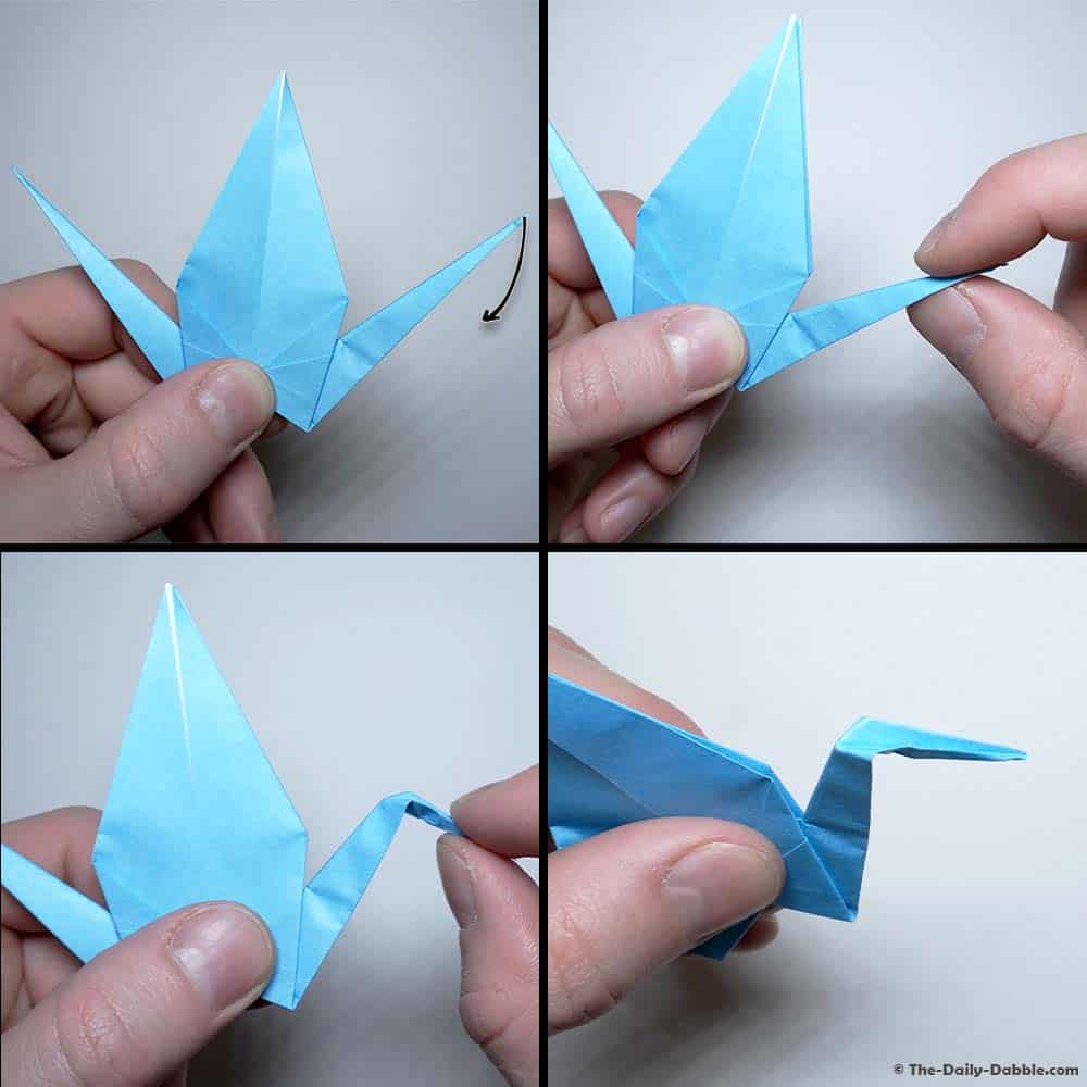 origami crane step 18