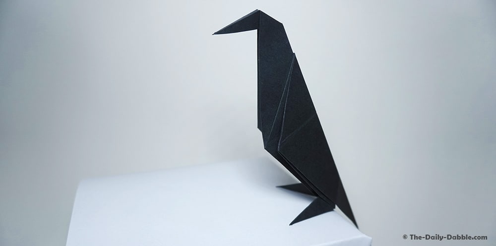 origami crow complete