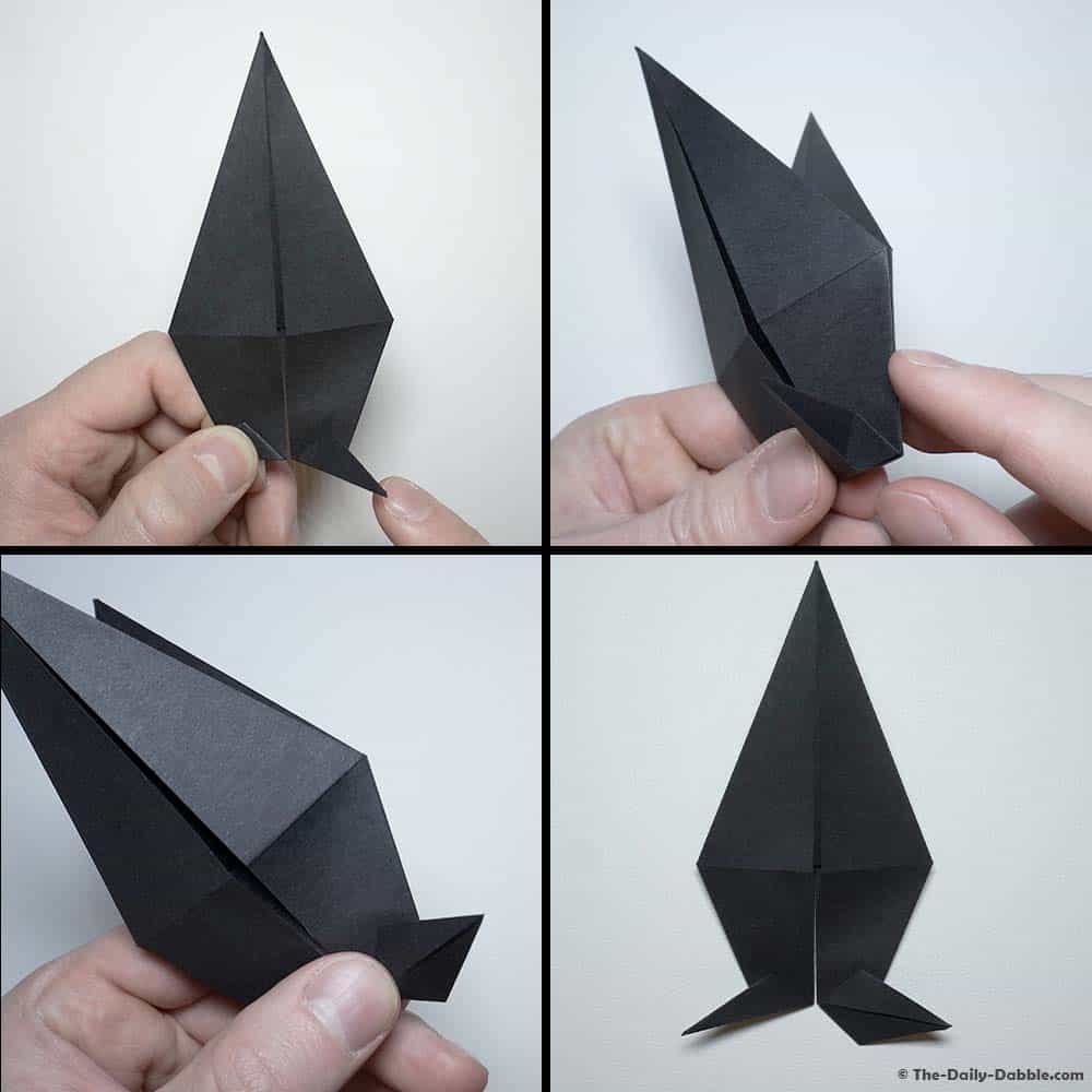 origami crow step 14