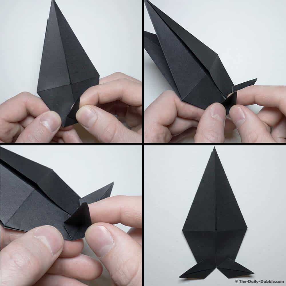 origami crow step 15
