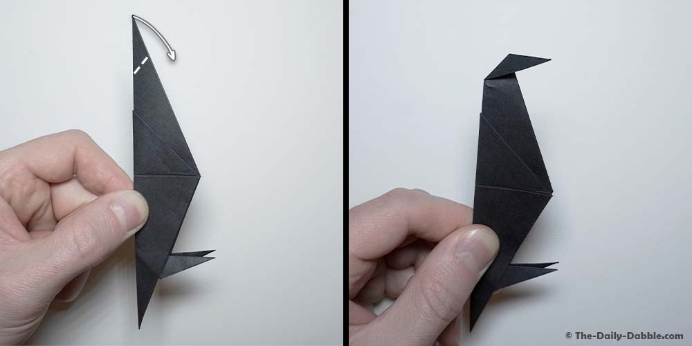 origami crow step 19