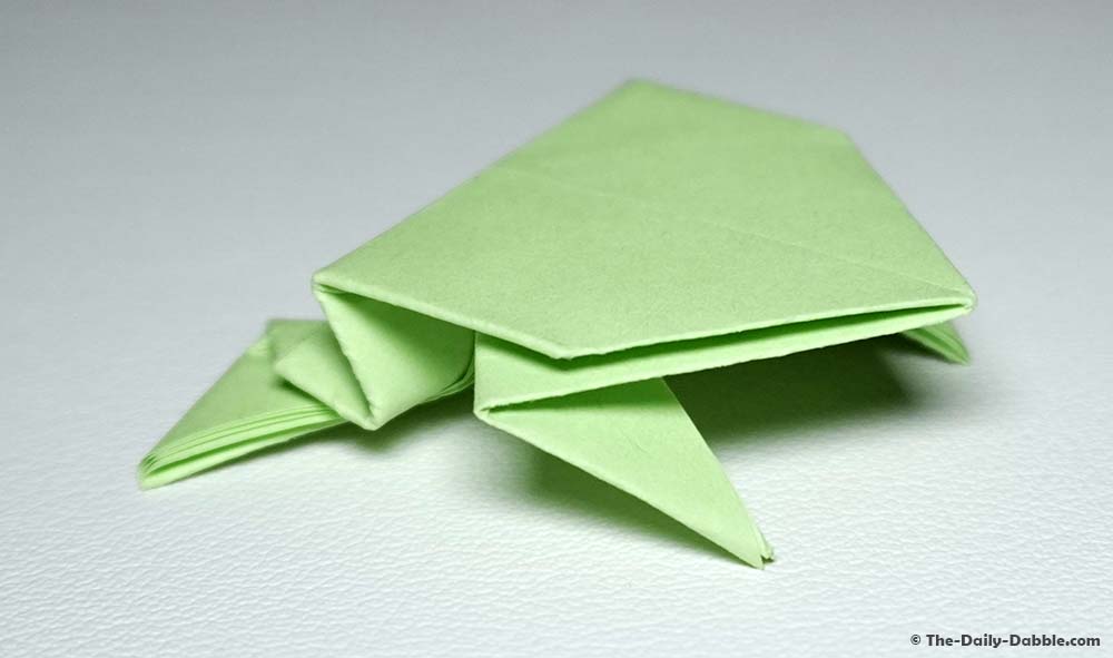 origami jumping frog complete