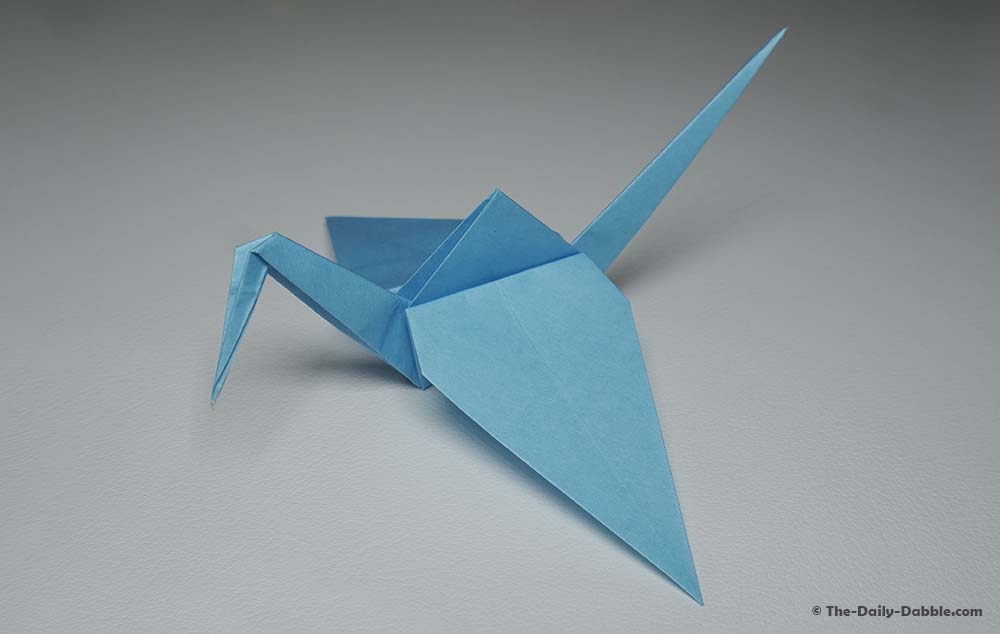 origami paper crane complete