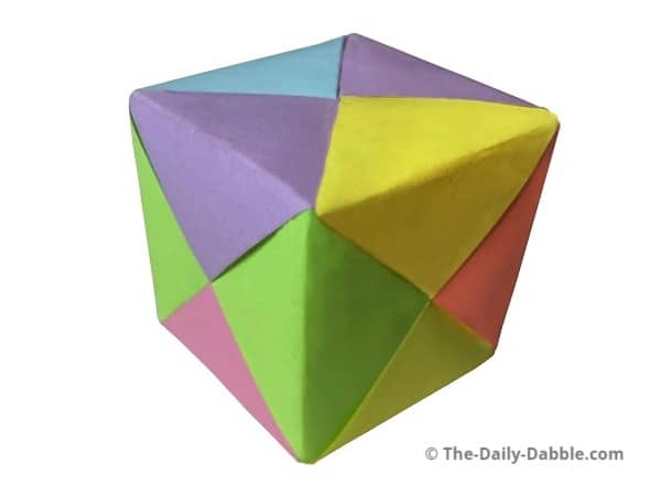 origami cube complete