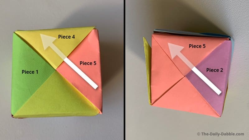 origami cube fold 13