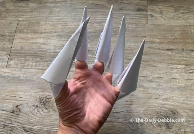 origami paper claws complete