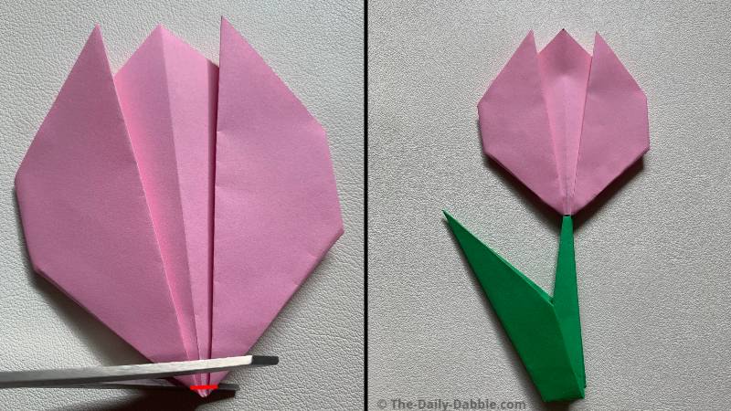 origami tulip step 15