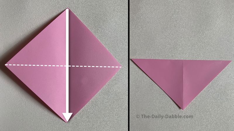 origami tulip step 2
