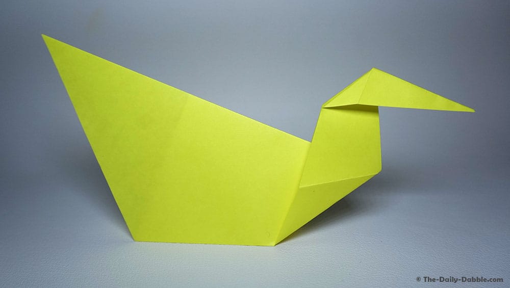 easy origami duck complete