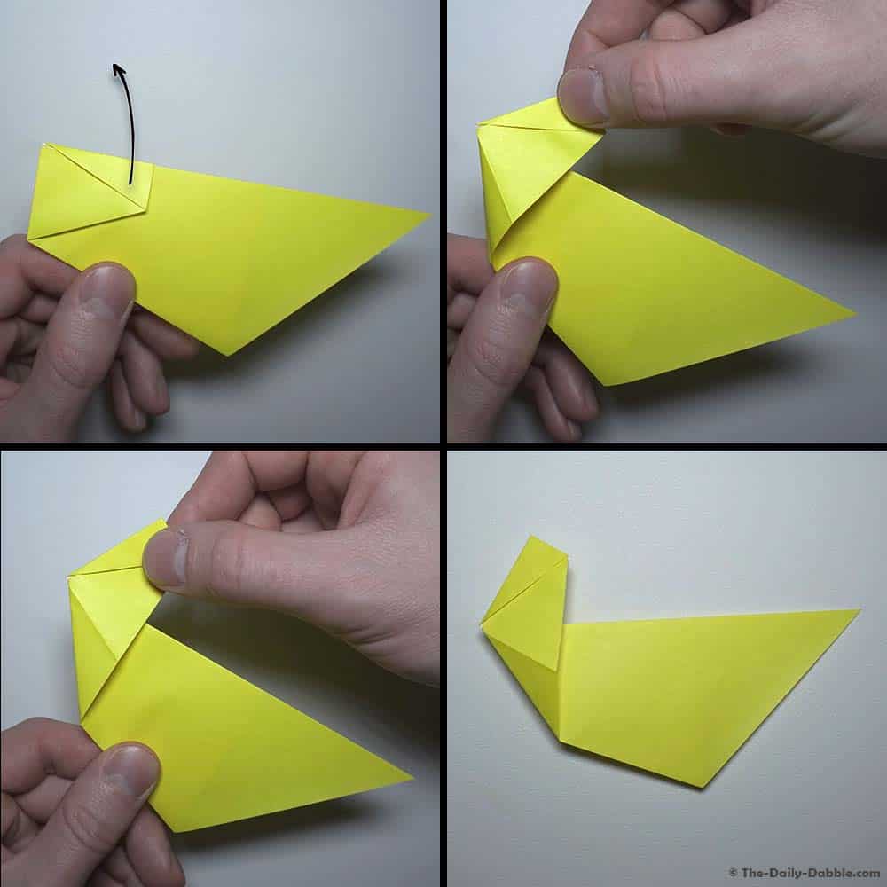 easy origami duck step 8