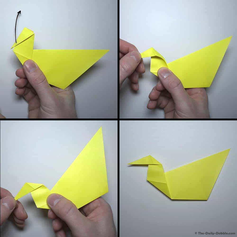 easy origami duck step 9