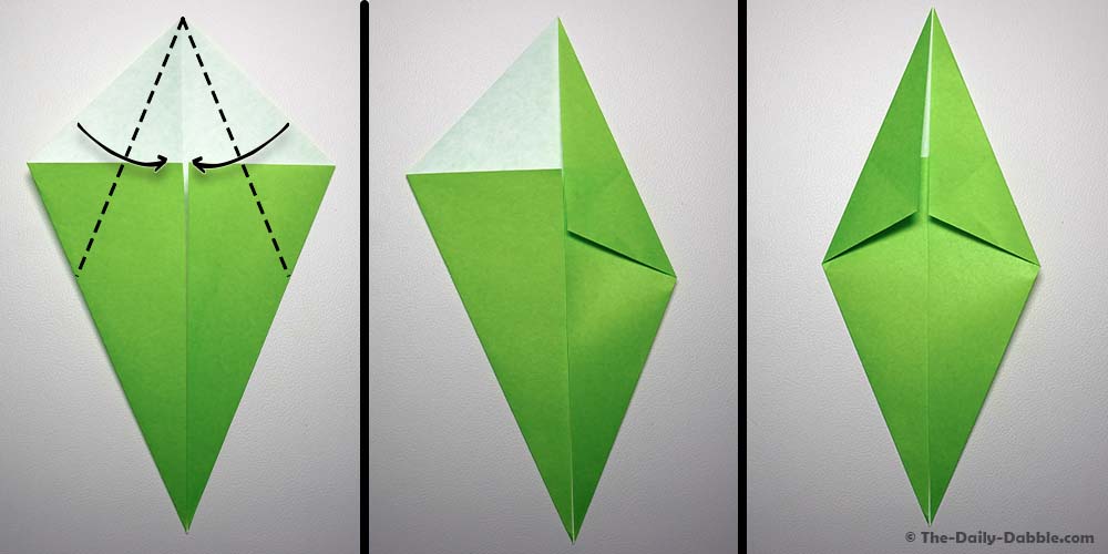 easy origami grass step 4