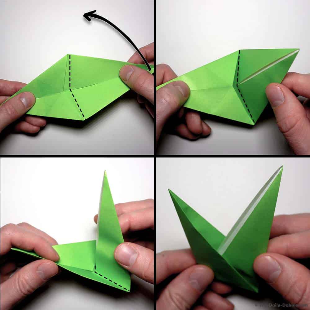 easy origami grass step 7