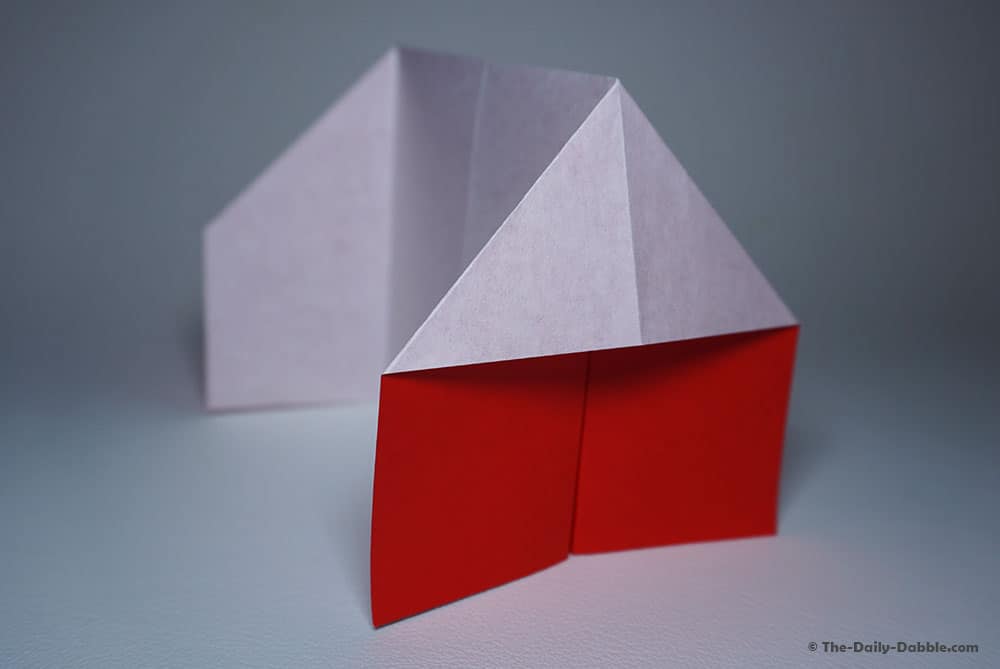 easy origami house complete