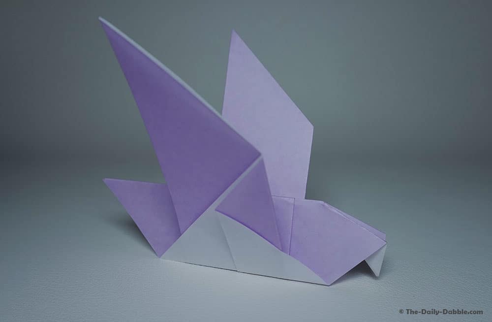 origami dove complete