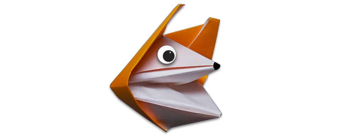 origami fox puppet