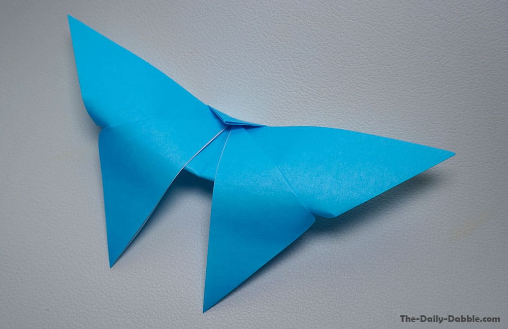 blue 10-step origami butterfly