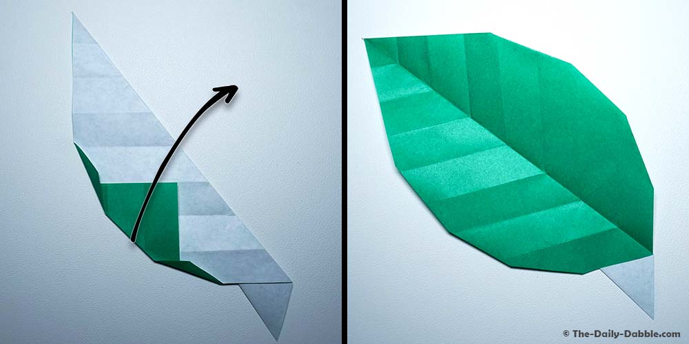 origami leaf step 17