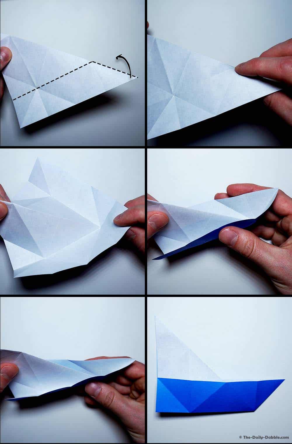 origami pajarita step 9