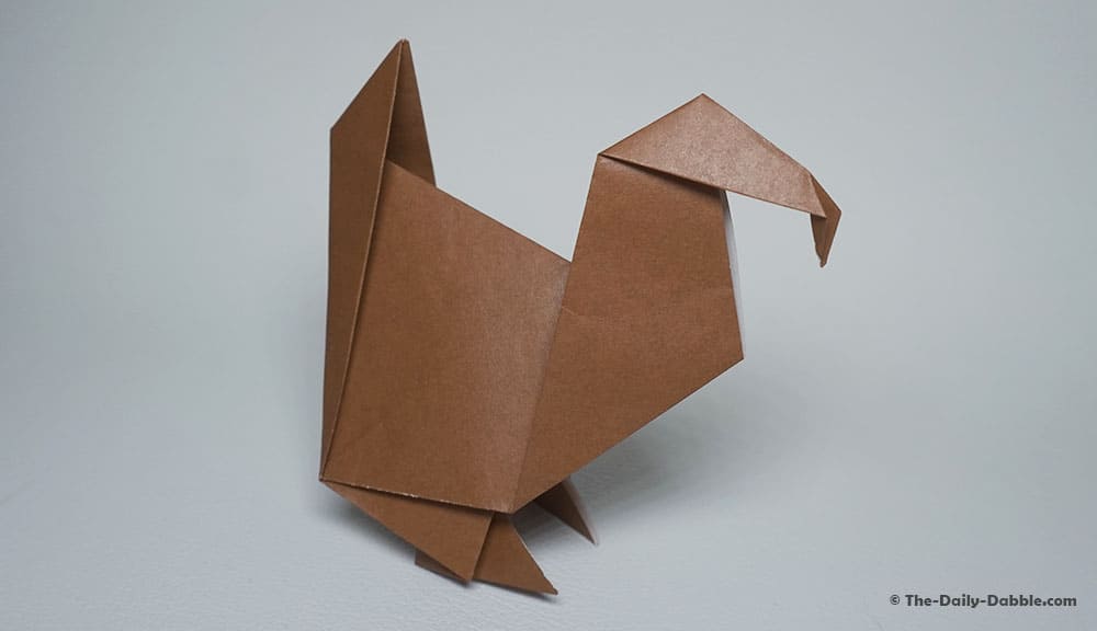 origami turkey complete