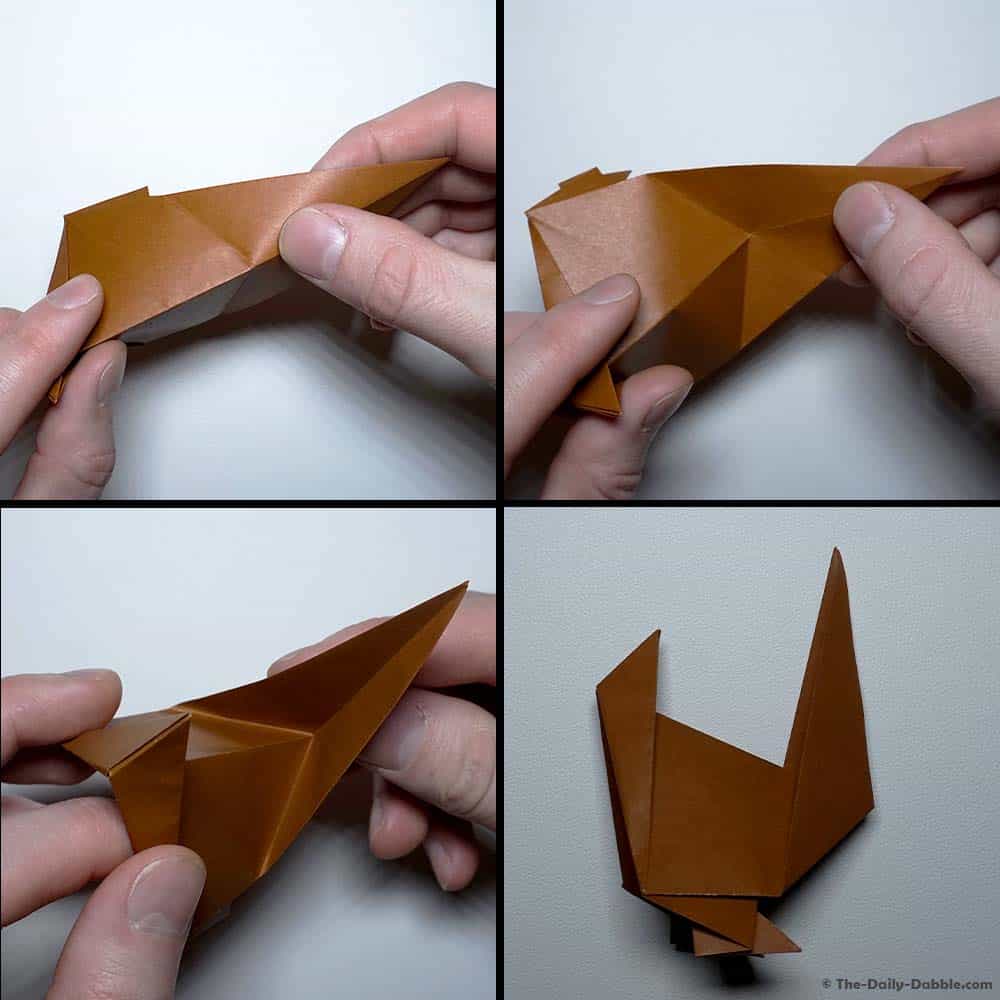 origami turkey step 14